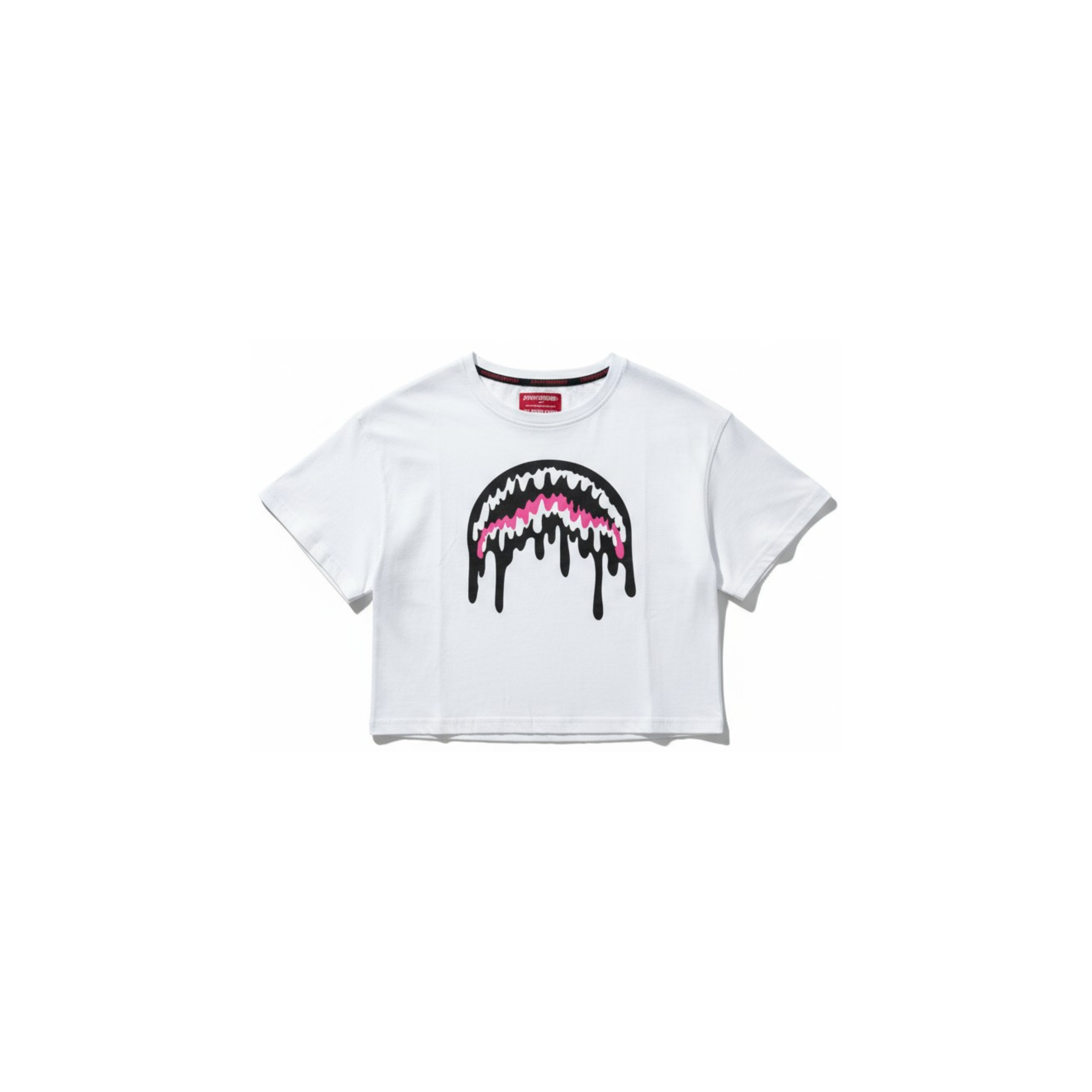 SPRAYGROUND T-SHIRT LOOSE SMOOTH CROP WHITE