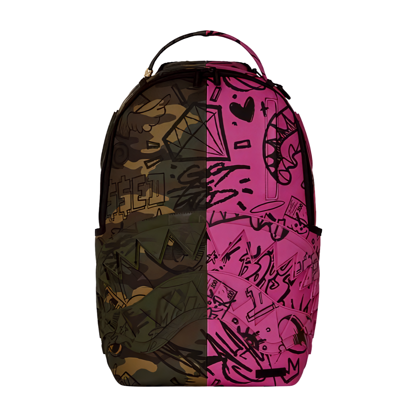 ZAINO SPRAYGROUND SPLIT PINK AND CAMO DLX